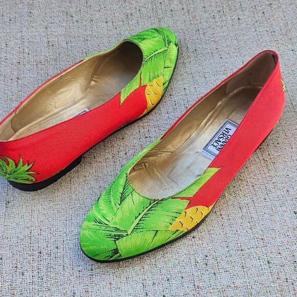 Gianni Versace Vintage Shoe Women Flat Multi Color Upper Made in Italy Size 35.5 - Picture 4 of 13